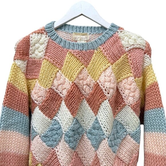 SWEATER BEE Vintage Womens Sweater Small Oversized Granny Pullover - Picture 5 of 10